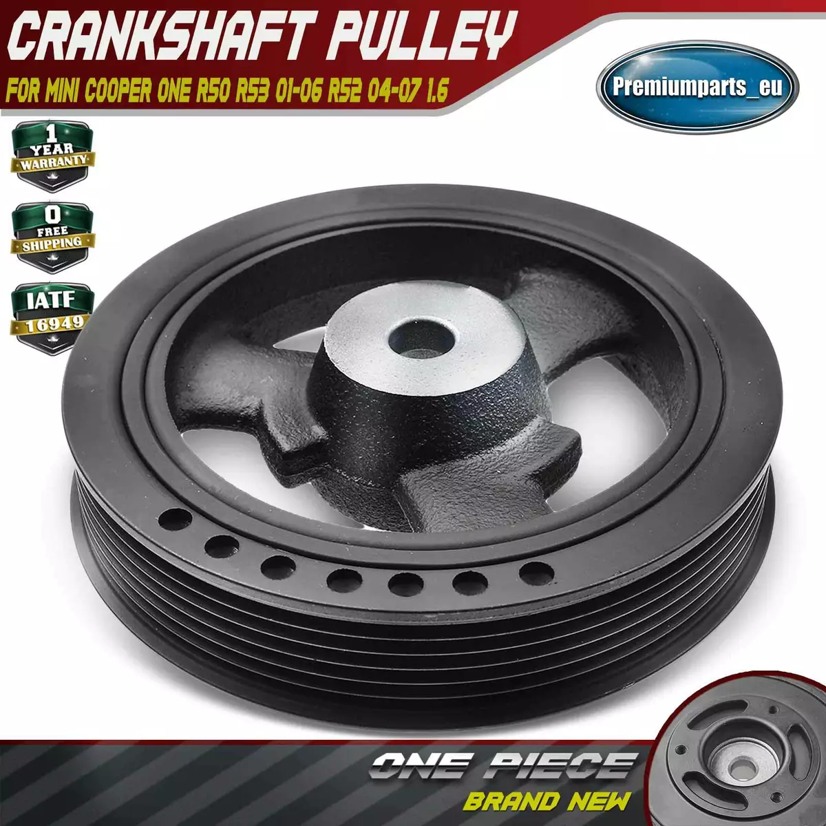 Crankshaft Pulley for Mini Cooper One R50 R53 01 06 R52 04 07 1.6 11237829906