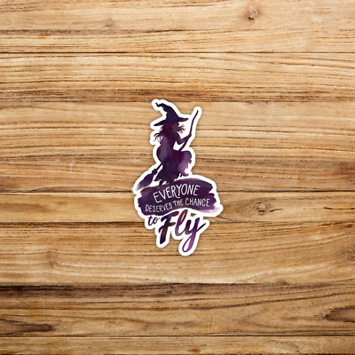 Everyone Deserves the Chance to Fly Witch Silhouette Sticker #734