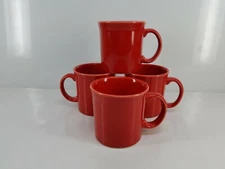 Set Lot 4 JAVA MUG scarlet red FIESTA WARE 12 OZ new