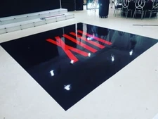 Gloss Black Dance Floor Wrap 30m x 60in  - 6.5mil thick-Removable-Bubble Free