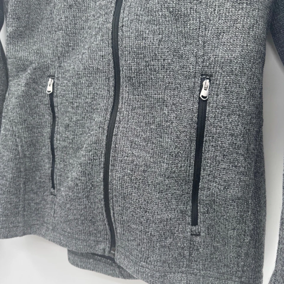 Spyder Jacket Women Medium Gray Black Knit Full Zip Mock Neck Outdoor Active - Image 3 of 4