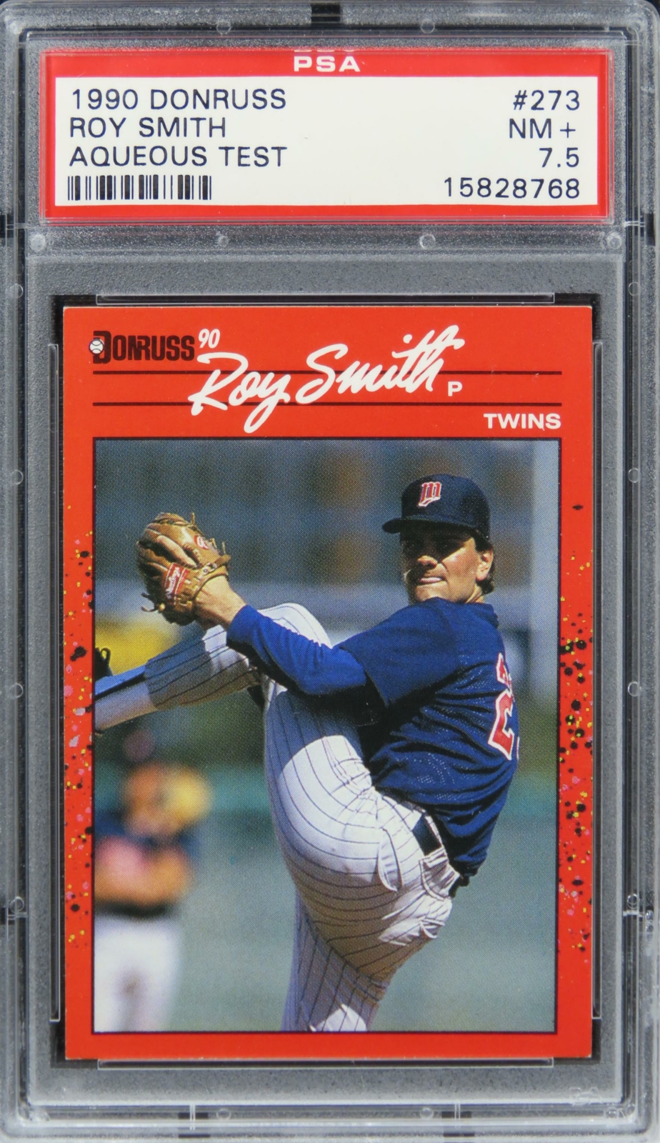 1990 Donruss Aqueous Test Roy Smith #273 PSA 7.5 NM+