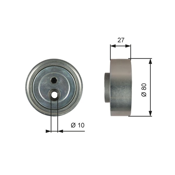 Umlenk-/FüHrungsrolle Keilrippenriemen Drivealign™ Gates T36755 FüR Vitara FT 1-image
