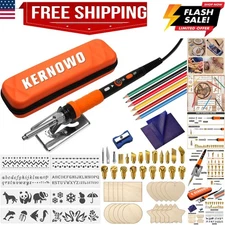 Wood Burning Kit, 76Pcs Pyrography Wood Burning Tool Kit 60W Adjustable Tempe...
