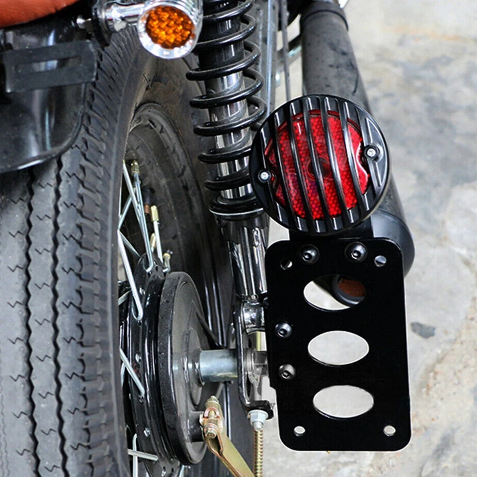 Motorcycle Brake LED Light License Plate Bracket W/Light For honda BMW Suzuki US - Image 4 of 4