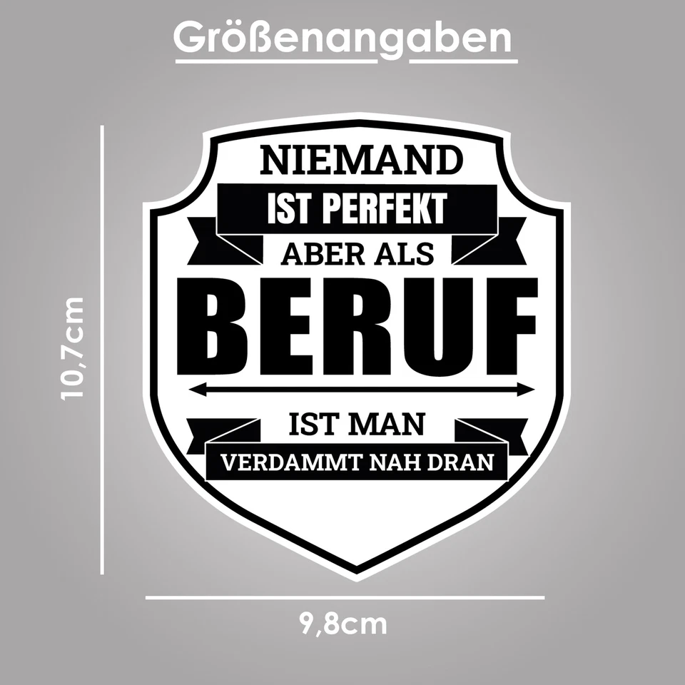 Aufkleber Beruf Fun Sticker 9,8x10,7cm Sticker f. Auto Laptop R212-8 - Bild 4 von 4