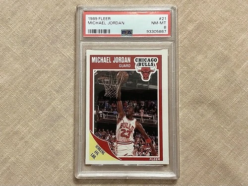 1989 FLEER #21 MICHAEL JORDAN NM-MT PSA 8, NICE CARD FOR YOUR COLLECTION!!