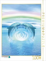 Calvendo Puzzle Regenbogen Delfine 1000 Teile Puzzle Hoch | 1000 Teile Lege-Größ