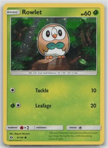 Rowlet 009/149 Sun & Moon Base Set Holo Promo