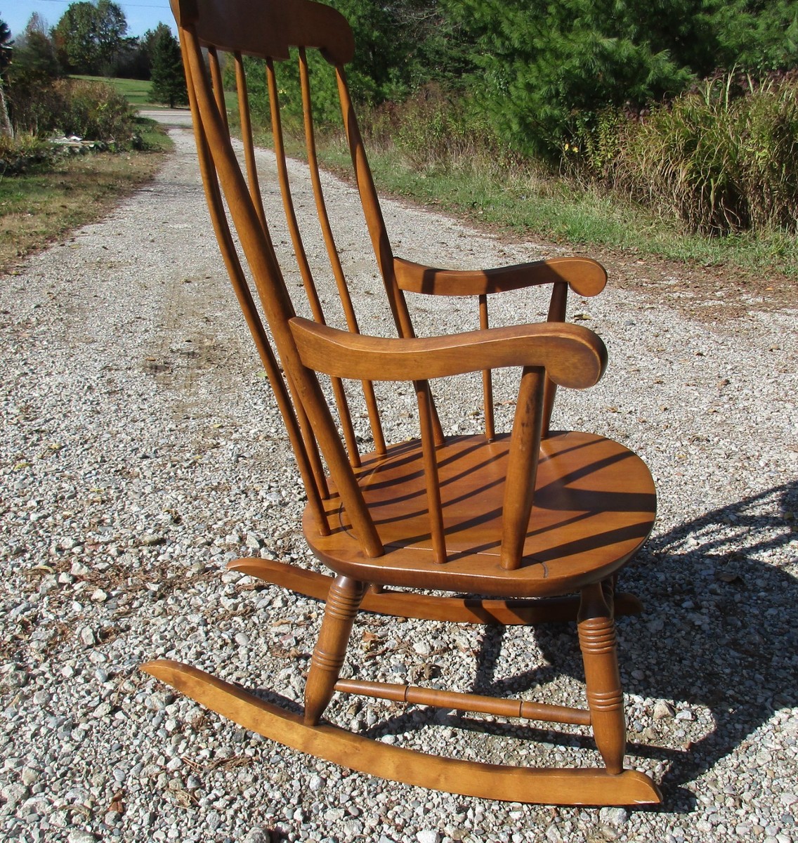 Nichols & Stone VTG Windsor Rocking Chair Maple Finish | eBay