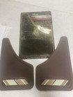 VTG Set Of 2 Magnum Splash Guards 7" X 11" BROWN RUBBER frt/Rear w/hardware