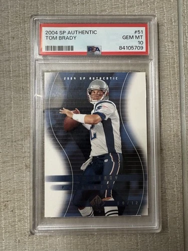 Tom Brady 2004 Upper Deck SP Authentic #51 PSA 10 GEM MT 2nd Year Card