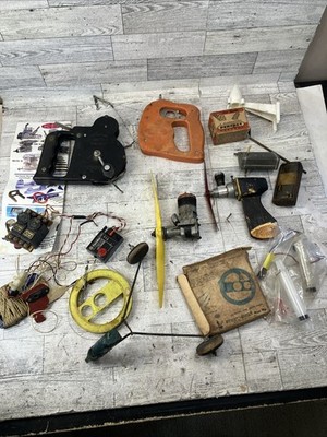 1940s Airplane Parts LOT Jim Walker U-REELY J Robert s Control Futaba McCoy 35