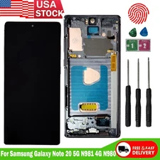 For Samsung Galaxy Note 20 5G N981 4G N980 OLED LCD Display Touch Screen w/Frame