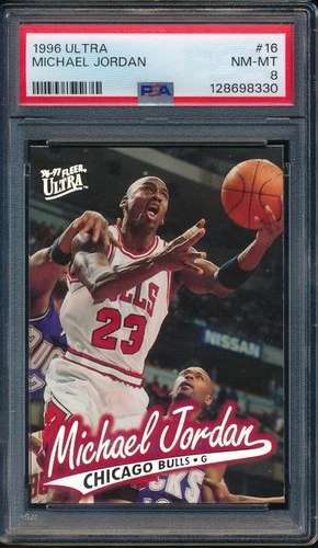 1996 Fleer Ultra 16 Michael Jordan PSA 8