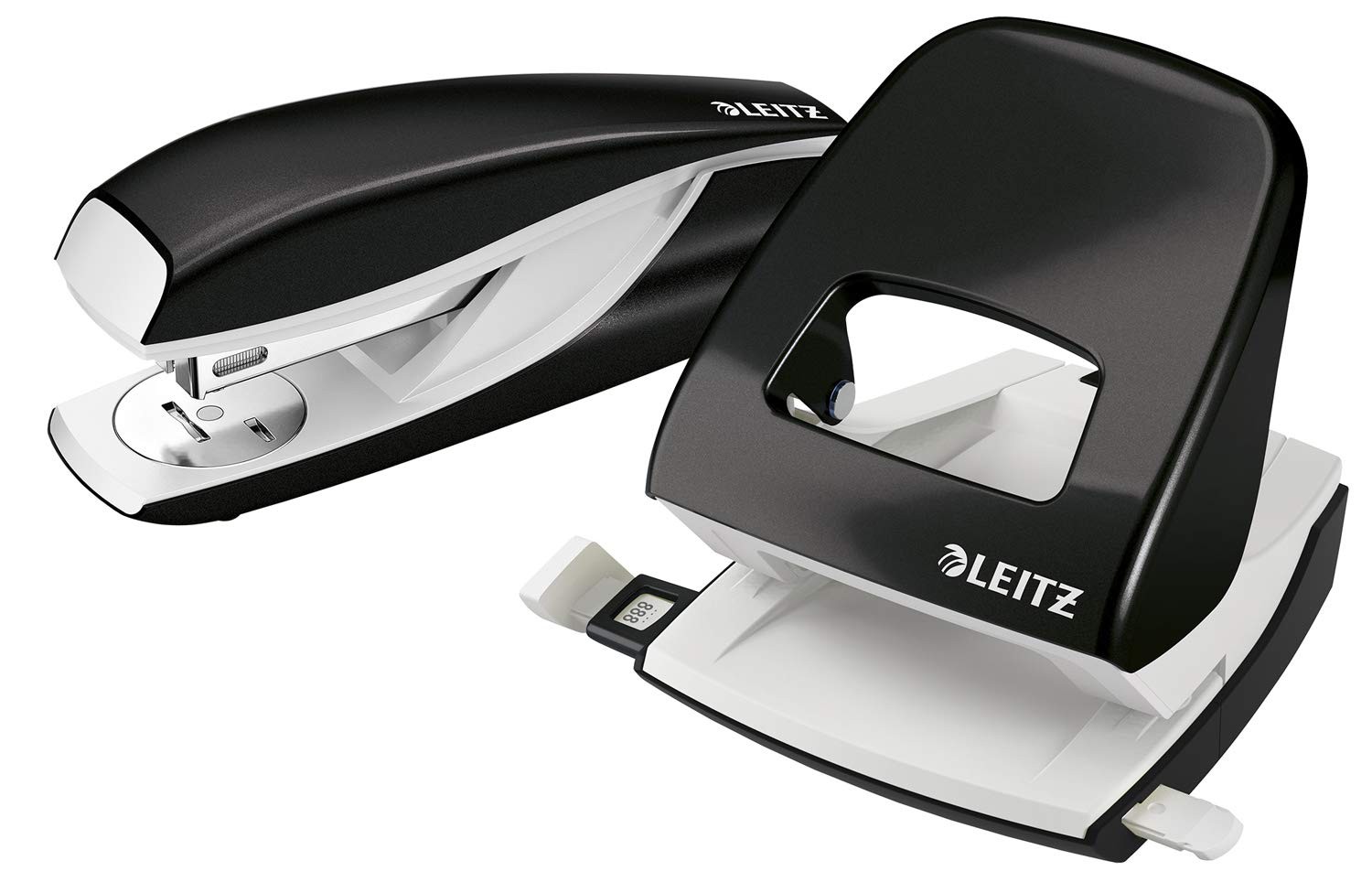 Leitz 50951095 Stapler and Hole Punch Set, Staple or Punch Up to 30 Sheets, Incl