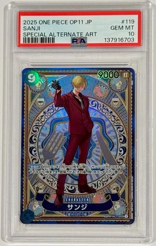 2025 One Piece OP11 Sanji Special Alternate Art OP06-119 PSA 10 Japanese