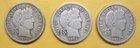 Lot of 3 Barber Dimes 1910, 1912, 1913, Take a Look