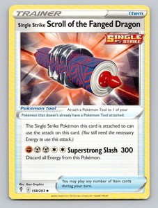 Single Strike Scroll of the Fanged Dragon 158/203 Evolving Skies Uncommon Trainer