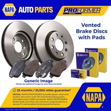 Vented Brake Discs and Pads Front Proformer PBD8761+PBP7694 fits JAGUAR XE XF