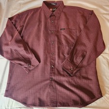 Chaps Ralph Lauren Men’s XL Maroon Button Down Long Sleeve Casual Dress Shirt