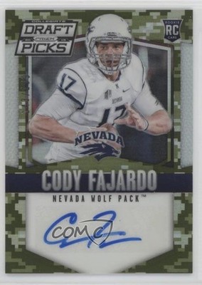 2015 Prizm Collegiate Draft Picks Camo 143/199 Cody Fajardo Rookie Auto RC 09is