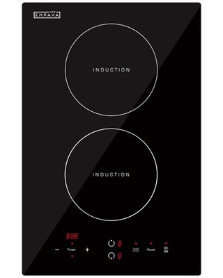 Empava Electric Stove Induction Cooktop Vertical with Dual Burners Vitro Smoo...