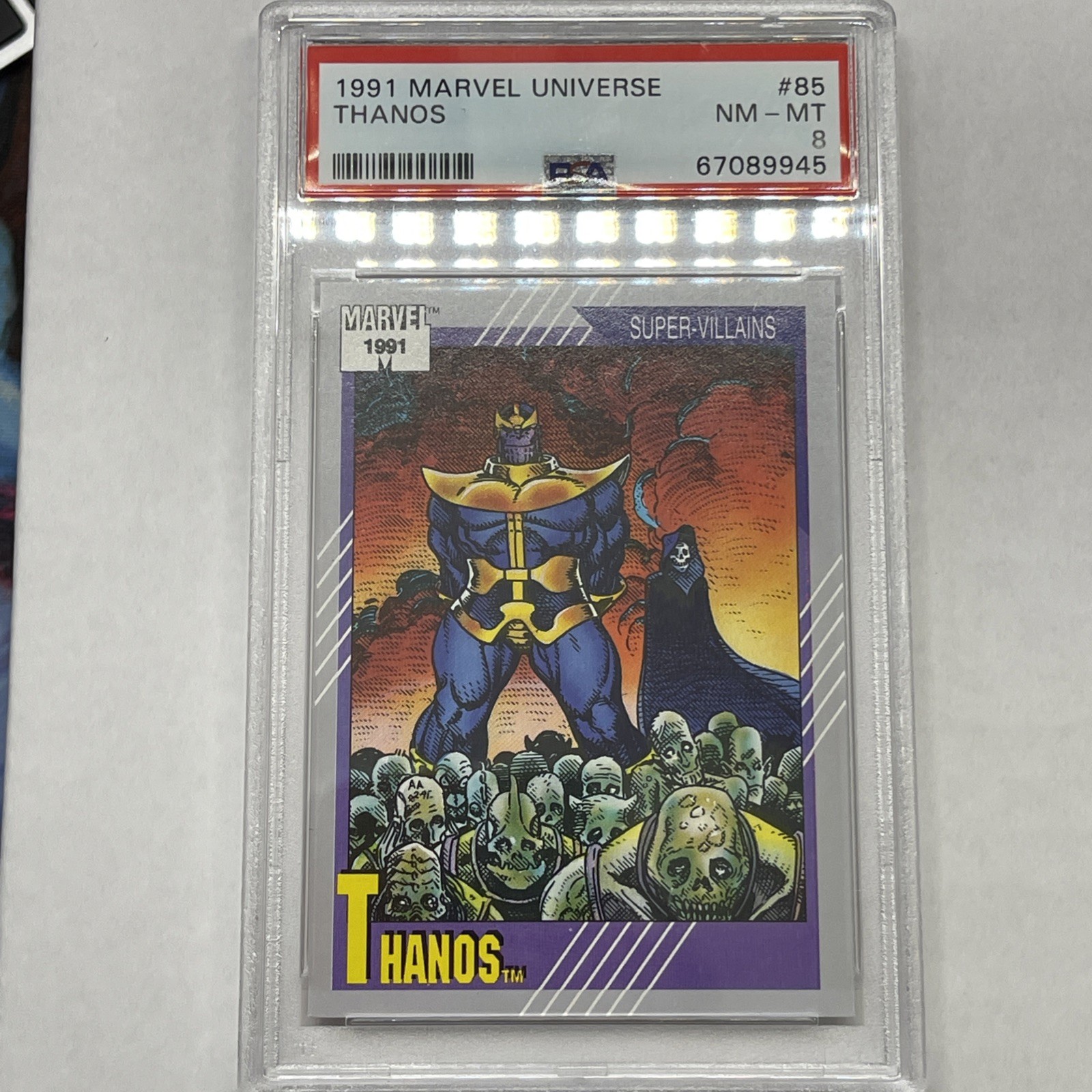 PSA 8 1991 Marvel Universe #85 Thanos view 3