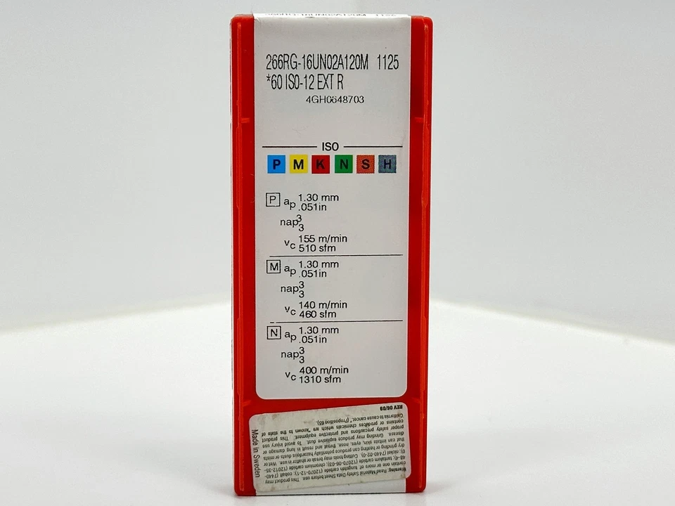 Insertos de carburo nuevos SANDVIK 266RG-16UN02A120M grado 1125 10 un. Foto 2 de 2