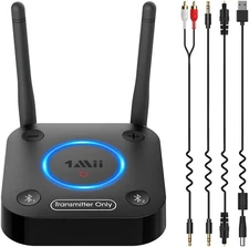 1Mii B06TX Bluetooth 5.2 Transmitter for TV to Wireless Headphone/Speaker
