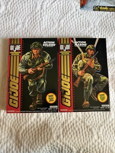 NIB Hasbro G.I. Joe Commemorative Collection Action Marine Corp & Action Soldier