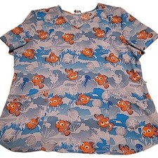 Disney Pixar Finding Nemo Scrub Top Size XL