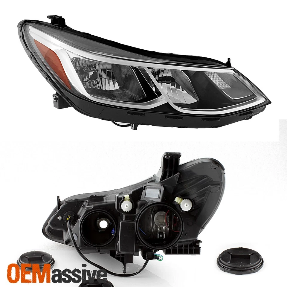 Fit 2016 2017 2018 2019 Chevy Cruze Sedan Both Side Halogen Headlights Headlamps - Image 3 of 4