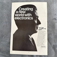 Hughes Aircraft Company Satellites Electronics Missiles Vintage Print Ad 1968