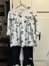 Girls Ruffle Girl Top Pants Set-10