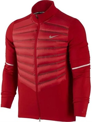 Nike Men's Running Aeroloft Hybrid Jacket Red 616245 687 Size M