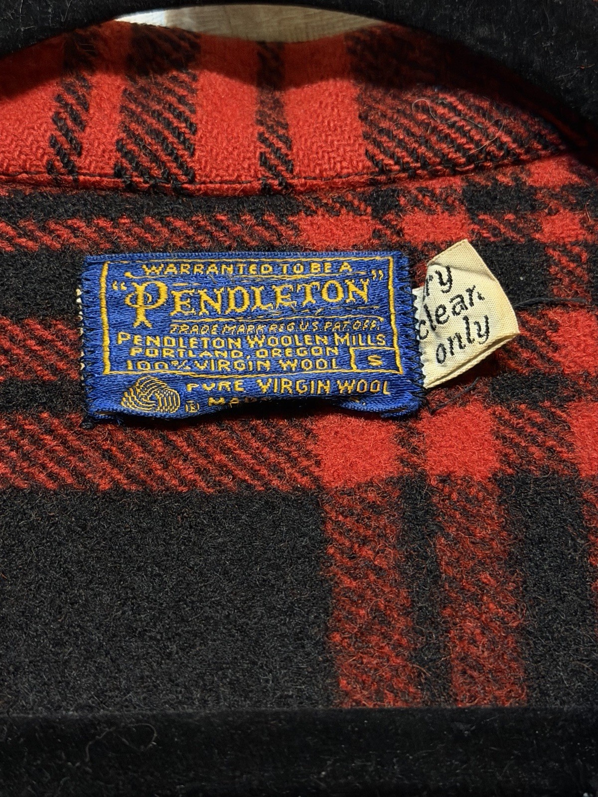 Pendleton Plaid Button Jacket Red Black Lined Poc… - image 3