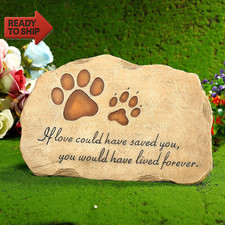 Pet Memorial Stone Pet Memory Stepping Stone Cat Dog Headstone Garden Memorial