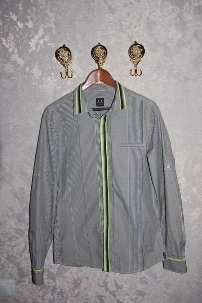Men Armani Collezioni Shirt Grey 38 / M / 46 #551J