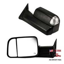 Manual Adjustable Towing Mirror Black Housing fits for Dodge, Fits for 1998