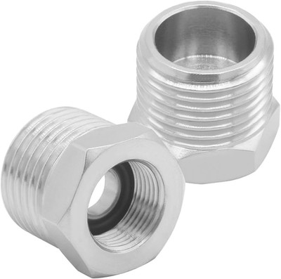 1/2 G Male to 3/8 Compression Female Thread Bushing Pipe Fitting, Nickel Plated 