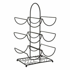 Image of Premier Housewares Wine Rack, Black Powder Coat Finish, 6 Bottles