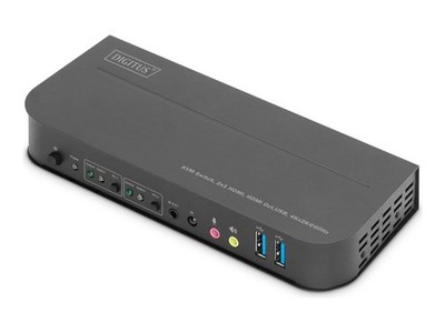 DIGITUS KVM / video / audio switch 2 x KVM port(s) desktop, DS-12874