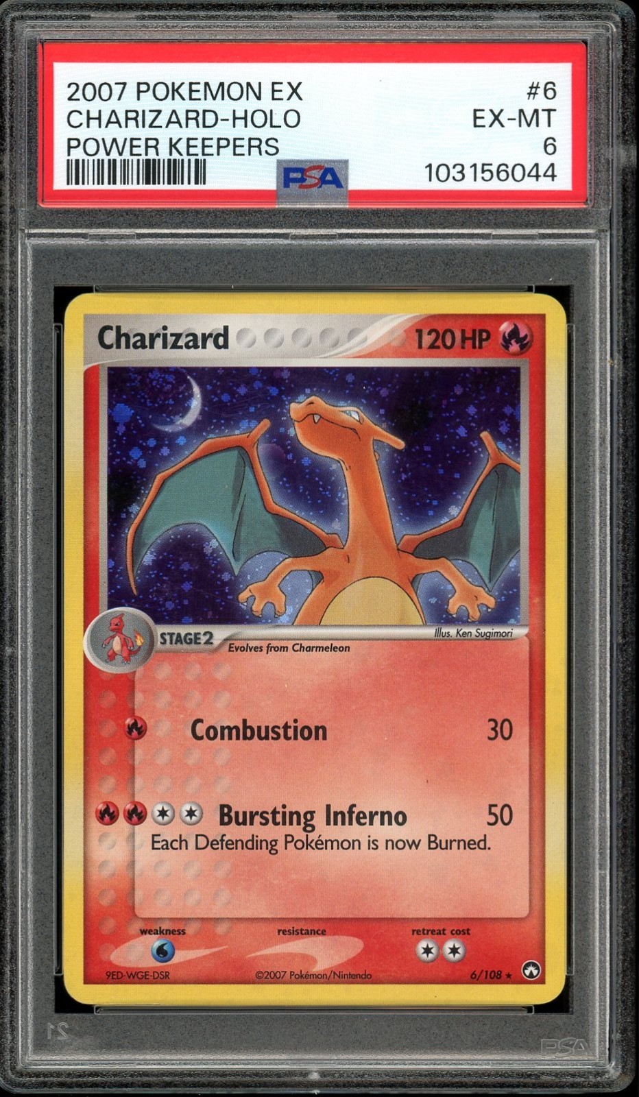 Pokemon Charizard EX Power Keepers Holo Rare #6 PSA 6