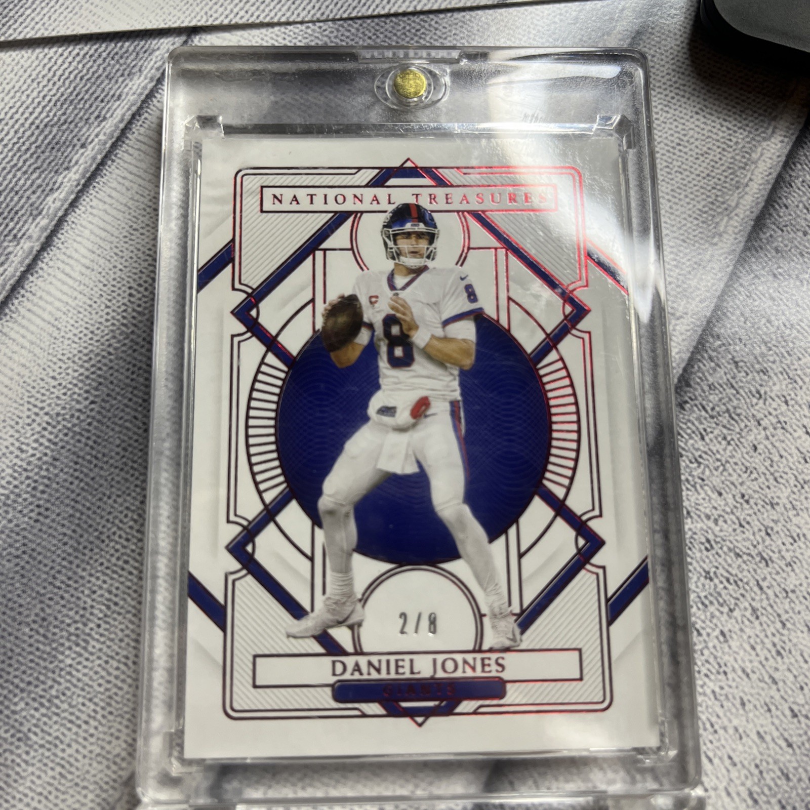 2020 National Treasures Daniel Jones Jersey Number Match 2/8 SP Giants #73