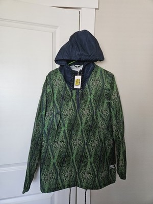 Real Bad Man RBM Jungle Time Anorak Zip Nylon Windbreaker Jacket Relaxed Small
