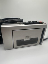 Sony TCM-111 Cassette Corder Silver Metal W/Case Made in Japan Parts Repair only