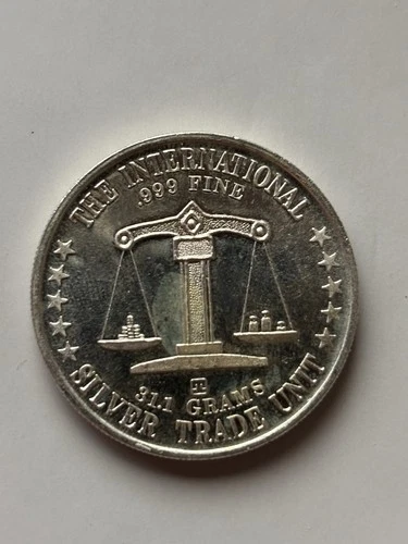 One Troy Ounce .999 Fine Silver Round 1 oz Silver Trade Unit