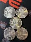 (5) 1976 Tri-State Refining God Bless America 1 Troy oz .999 Silver Round Lot