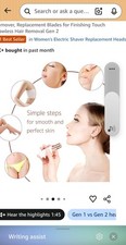 4PCS Replacement Heads for Finishing Touch Flawless Facial Hair Remover Gen 2.